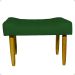 Kit 2 Puff Decorativos Para Sala, Quarto, Penteadeira Requinte Suede Verde Pé Castanho - Clique E Decore