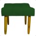 Kit 2 Puff Decorativos Para Sala, Quarto, Penteadeira Requinte Suede Verde Pé Castanho - Clique E Decore