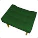 Kit 2 Puff Decorativos Para Sala, Quarto, Penteadeira Requinte Suede Verde Pé Castanho - Clique E Decore
