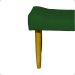 Kit 2 Puff Decorativos Para Sala, Quarto, Penteadeira Requinte Suede Verde Pé Castanho - Clique E Decore