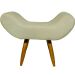 Kit 2 Puff Para Sala, Quarto E Escritório Decorativo Emilia Suede Bege Pé Castanho - Clique E Decore