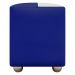 Kit 2 Puffs Decorativos Quadrados Para Sala Penteadeira Urban Tecido Corino Azul Royal e Bege