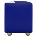 Kit 2 Puffs Decorativos Quadrados Para Sala Penteadeira Urban Tecido Corino Azul Royal e Bege