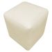 Kit 2 Puffs Decorativos Quadrados Para Sala Penteadeira Urban Tecido Corino Bege Royal e Bege