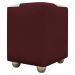 Kit 2 Puffs Decorativos Quadrados Para Sala Penteadeira Urban Tecido Corino Bordo e Bege