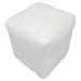 Kit 2 Puffs Decorativos Quadrados Para Sala Penteadeira Urban Tecido Corino Branco e Bege