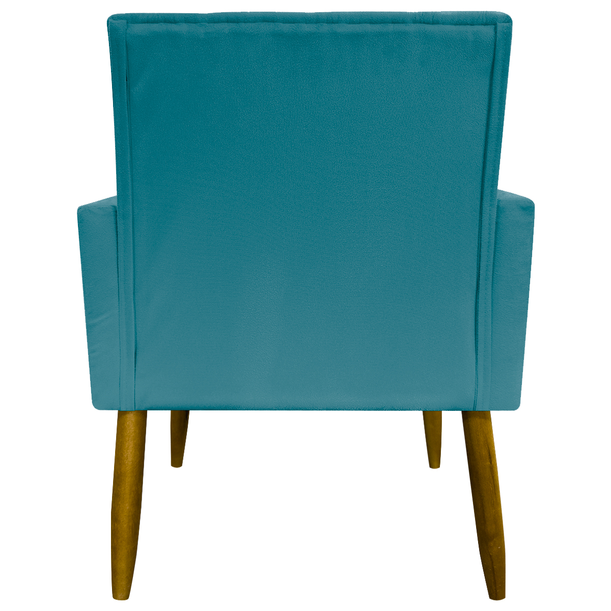Kit 3 Poltronas Decorativa Para Sala Recepção Manicure Consultório Mari Suede Azul Turquesa