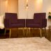 Kit 3 Poltronas Decorativa Para Sala Recepção Manicure Consultório Mari Suede Bordô