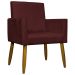 Kit 3 Poltronas Decorativa Para Sala Recepção Manicure Consultório Mari Suede Bordô