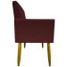 Kit 3 Poltronas Decorativa Para Sala Recepção Manicure Consultório Mari Suede Bordô