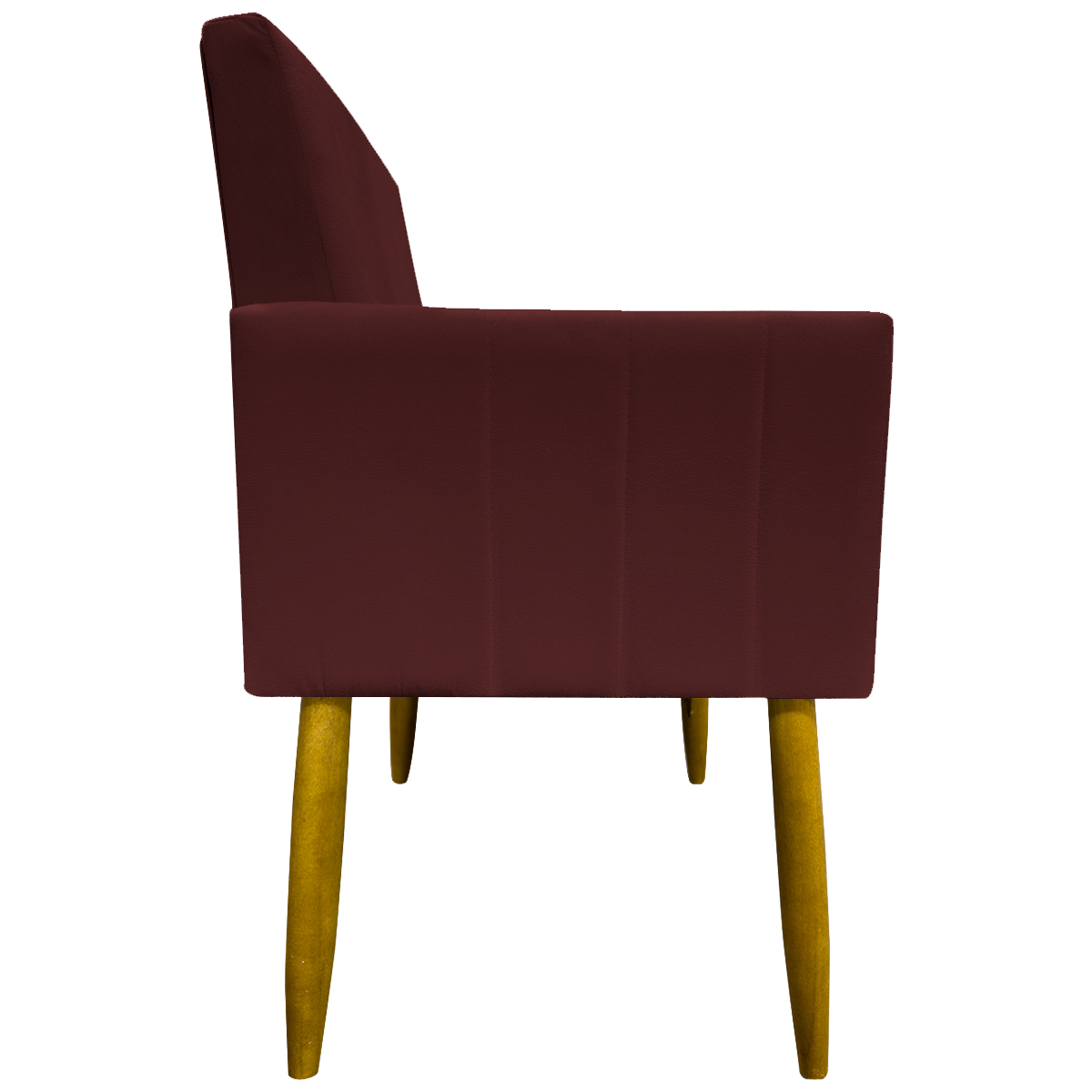 Kit 3 Poltronas Decorativa Para Sala Recepção Manicure Consultório Mari Suede Bordô