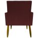 Kit 3 Poltronas Decorativa Para Sala Recepção Manicure Consultório Mari Suede Bordô