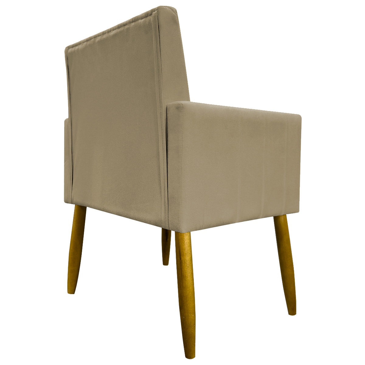 Kit 3 Poltronas Decorativa Para Sala Recepção Manicure Consultório Mari Suede Nude