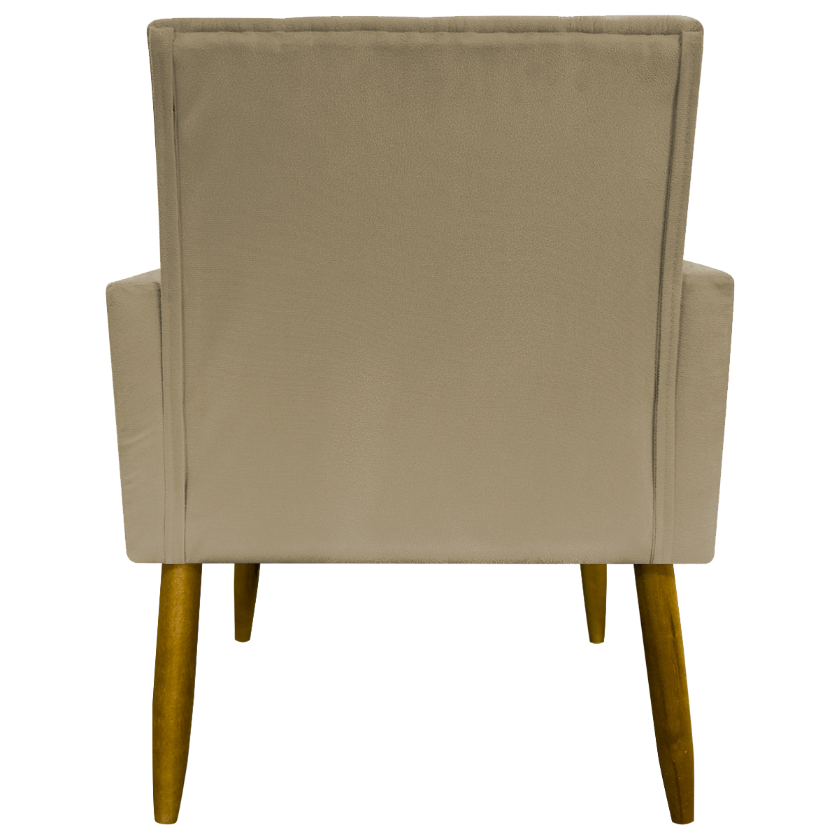 Kit 3 Poltronas Decorativa Para Sala Recepção Manicure Consultório Mari Suede Nude