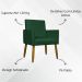 Kit 3 Poltronas Decorativa Para Sala Recepção Manicure Consultório Mari Suede Verde