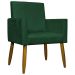 Kit 3 Poltronas Decorativa Para Sala Recepção Manicure Consultório Mari Suede Verde