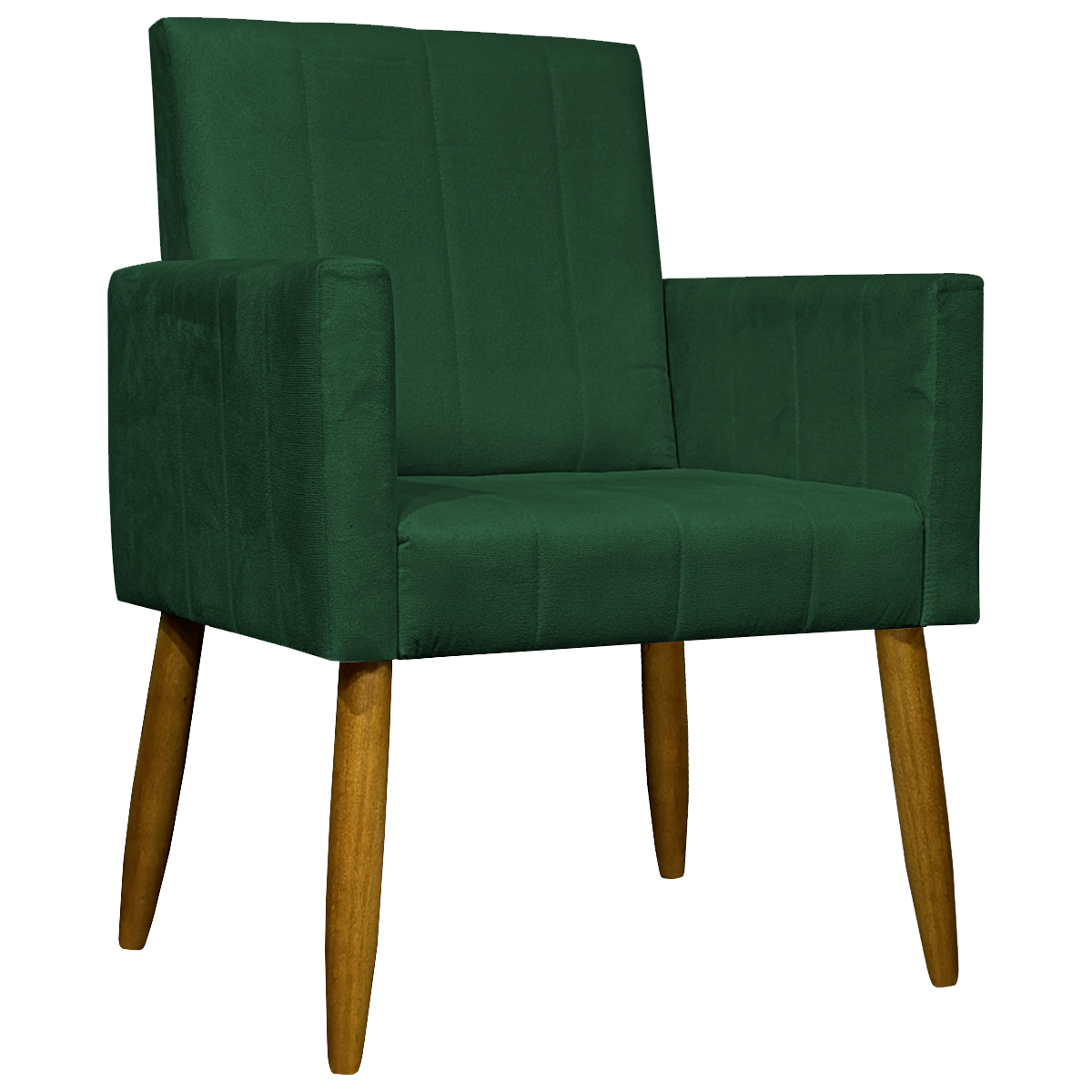Kit 3 Poltronas Decorativa Para Sala Recepção Manicure Consultório Mari Suede Verde