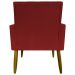 Kit 3 Poltronas Decorativa Para Sala Recepção Manicure Consultório Mari Suede Vermelho