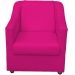 Kit 3 Poltronas Decorativa Para Sala Recepção Manicure Consultório Mila Corino Pink Pés De Plástico Cromado