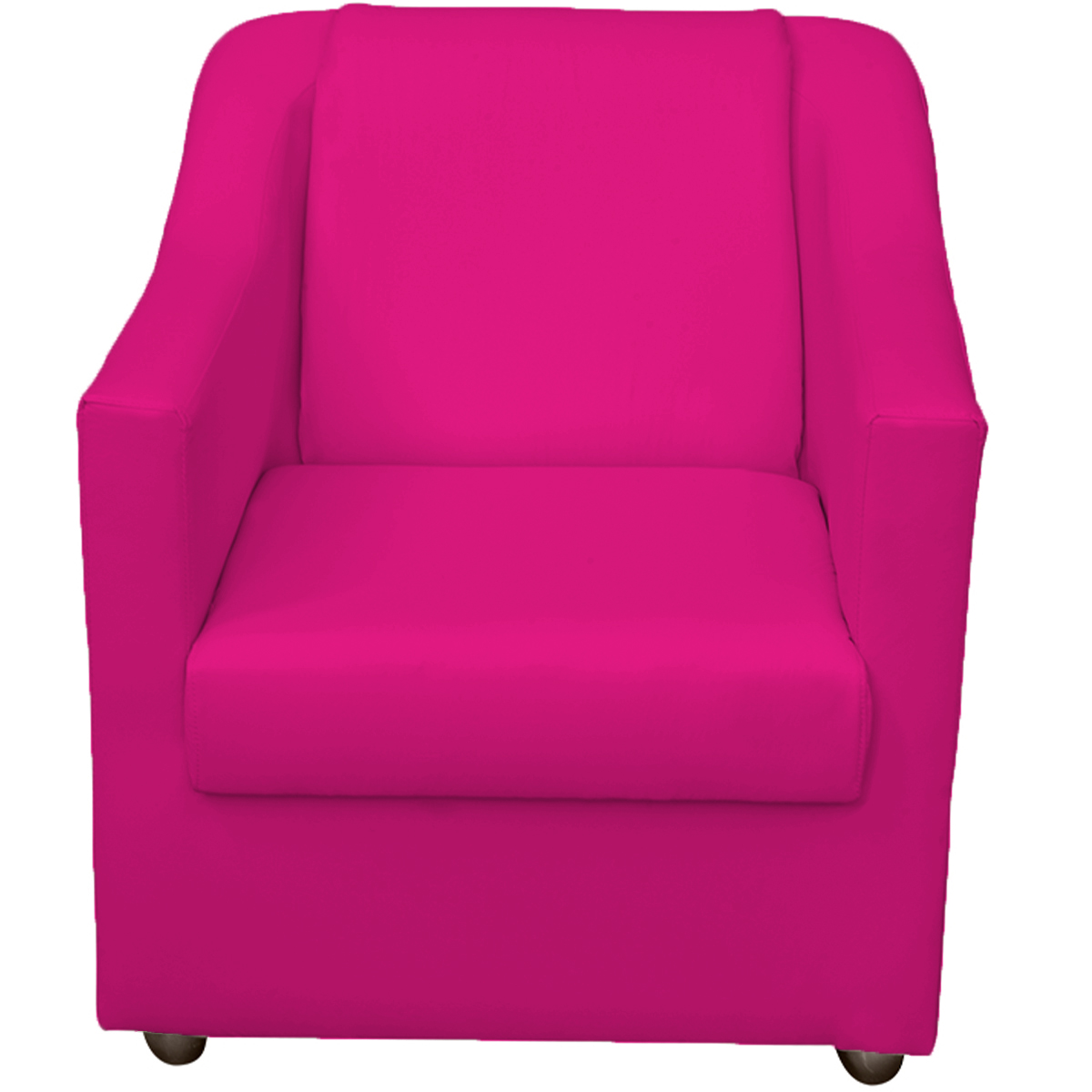 Kit 3 Poltronas Decorativa Para Sala Recepção Manicure Consultório Mila Corino Pink Pés De Plástico Cromado
