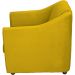 Kit 3 Poltronas Decorativa Para Sala Recepção Manicure Consultório Mila Suede Amarelo Pés De Plástico Cromado