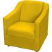 Kit 3 Poltronas Decorativa Para Sala Recepção Manicure Consultório Mila Suede Amarelo Pés De Plástico Cromado