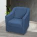 Kit 3 Poltronas Decorativa Para Sala Recepção Manicure Consultório Mila Suede Azul Marinho Pés De Plástico Cromado