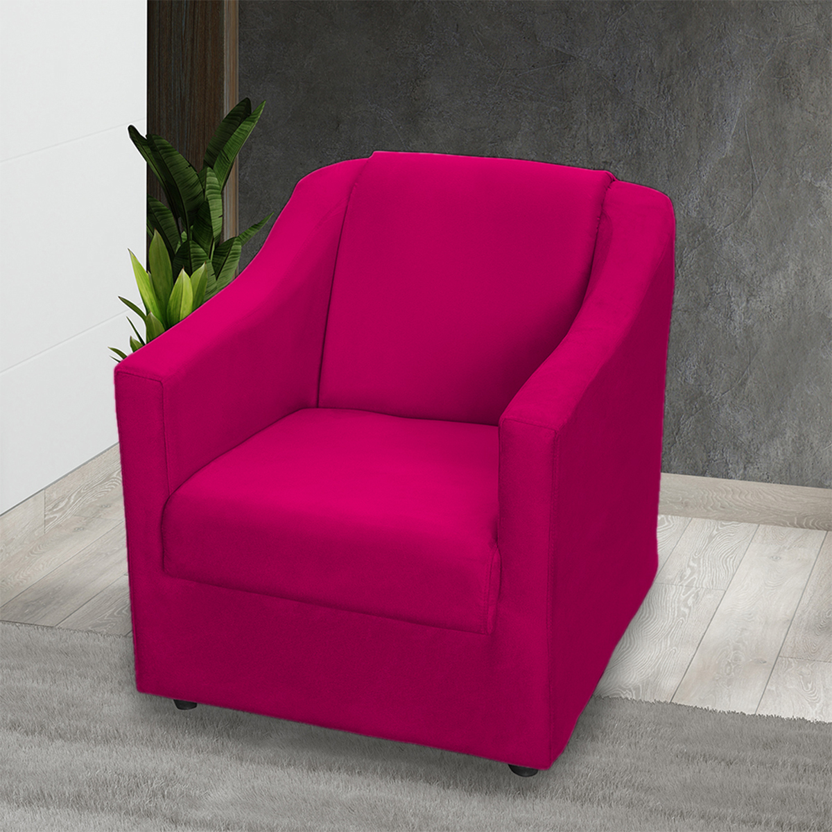 Kit 3 Poltronas Decorativa Para Sala Recepção Manicure Consultório Mila Suede Pink Pés De Plástico Cromado