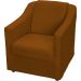 Kit 3 Poltronas Decorativa Para Sala Recepção Manicure Consultório Mila Suede Terracota Pés De Plástico Cromado