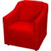 Kit 3 Poltronas Decorativa Para Sala Recepção Manicure Consultório Mila Suede Vermelho Pés De Plástico Cromado