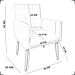 Kit 3 Poltronas Decorativas Confortáveis Para Sala Isa Suede Cinza Pé Castanho - Clique E Decore