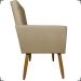 Kit 3 Poltronas Decorativas Confortáveis Para Sala Isa Suede Nude Pé Castanho - Clique E Decore