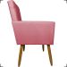 Kit 3 Poltronas Decorativas Confortáveis Para Sala Isa Suede Rosê Pé Castanho - Clique E Decore