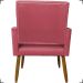 Kit 3 Poltronas Decorativas Confortáveis Para Sala Isa Suede Rosê Pé Castanho - Clique E Decore
