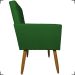 Kit 3 Poltronas Decorativas Confortáveis Para Sala Isa Suede Verde Pé Castanho - Clique E Decore