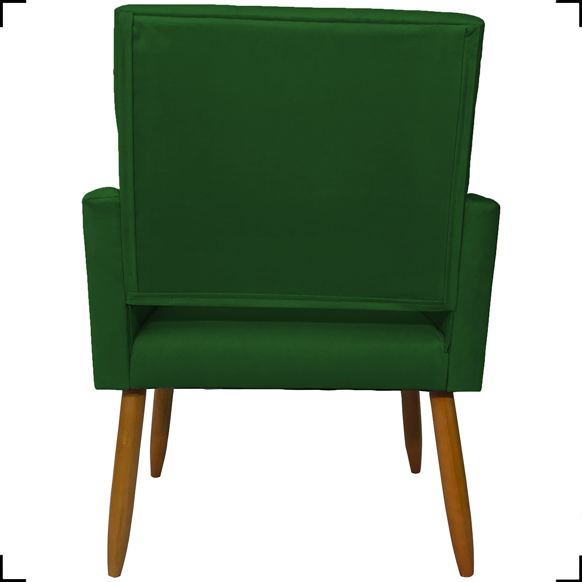 Kit 3 Poltronas Decorativas Confortáveis Para Sala Isa Suede Verde Pé Castanho - Clique E Decore