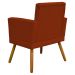 Kit 3 Poltronas Decorativas Para Sala Nina, Manicure, Quarto Com Base Suede Terracota Pé Castanho - Clique E Decore