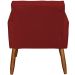 Kit 3 Poltronas Para Sala Decorativa Confortáveis Beatriz Suede Bordô Pé Castanho - Clique E Decore