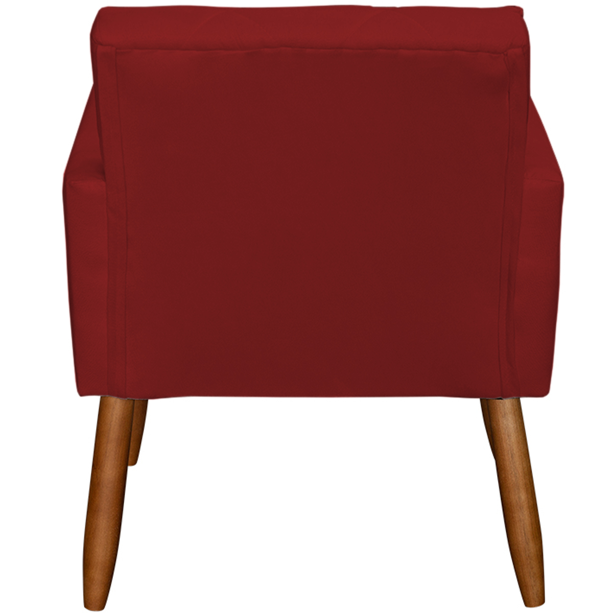 Kit 3 Poltronas Para Sala Decorativa Confortáveis Beatriz Suede Bordô Pé Castanho - Clique E Decore