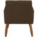 Kit 3 Poltronas Para Sala Decorativa Confortáveis Beatriz Suede Marrom Pé Castanho - Clique E Decore