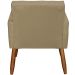 Kit 3 Poltronas Para Sala Decorativa Confortáveis Beatriz Suede Nude Pé Castanho - Clique E Decore
