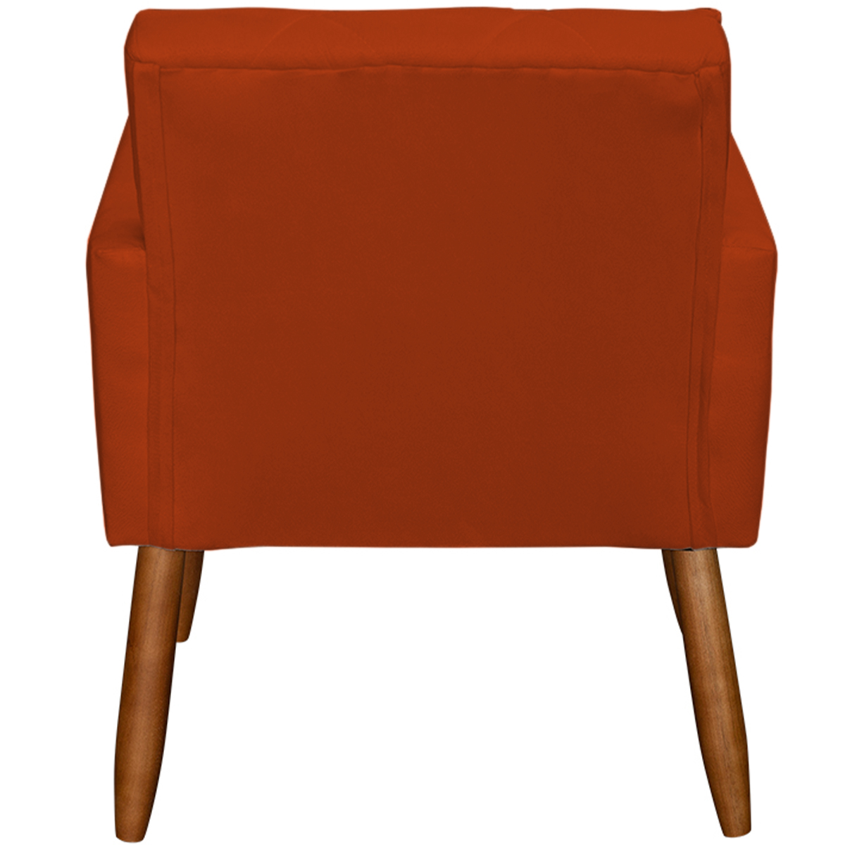 Kit 3 Poltronas Para Sala Decorativa Confortáveis Beatriz Suede Terracota Pé Castanho - Clique E Decore