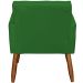 Kit 3 Poltronas Para Sala Decorativa Confortáveis Beatriz Suede Verde Pé Castanho - Clique E Decore