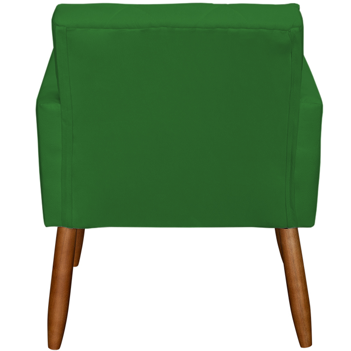 Kit 3 Poltronas Para Sala Decorativa Confortáveis Beatriz Suede Verde Pé Castanho - Clique E Decore