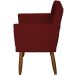 Kit 3 Poltronas Para Sala, Manicure, Quarto Decorativas Beatriz Com Base Suede Bordô Pé Castanho - Clique E Decore