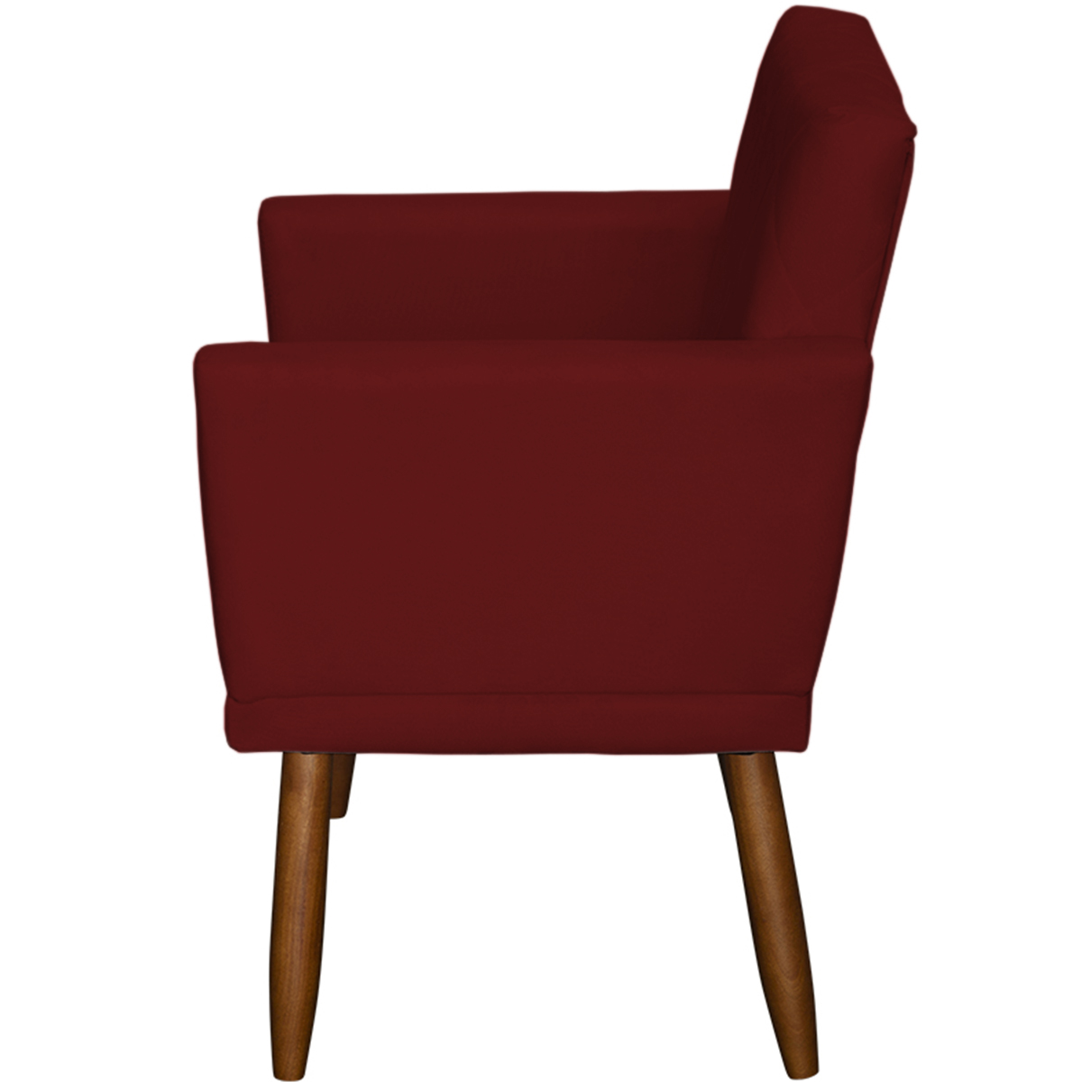 Kit 3 Poltronas Para Sala, Manicure, Quarto Decorativas Beatriz Com Base Suede Bordô Pé Castanho - Clique E Decore