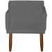 Kit 3 Poltronas Para Sala, Manicure, Quarto Decorativas Beatriz Com Base Suede Cinza Pé Castanho - Clique E Decore