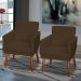 Kit 3 Poltronas Para Sala, Manicure, Quarto Decorativas Beatriz Com Base Suede Marrom Pé Castanho - Clique E Decore