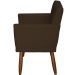 Kit 3 Poltronas Para Sala, Manicure, Quarto Decorativas Beatriz Com Base Suede Marrom Pé Castanho - Clique E Decore