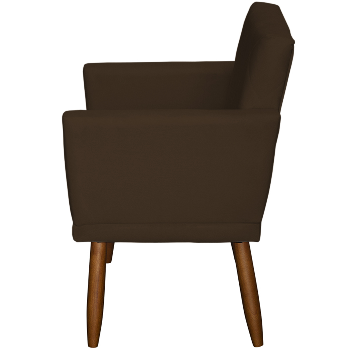 Kit 3 Poltronas Para Sala, Manicure, Quarto Decorativas Beatriz Com Base Suede Marrom Pé Castanho - Clique E Decore